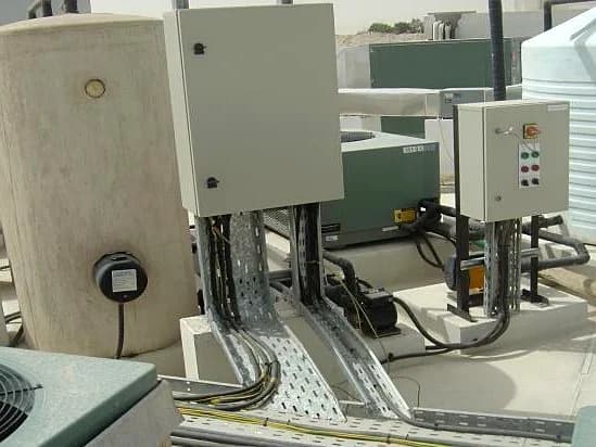 Plant control panels and automated instrumentation loops.