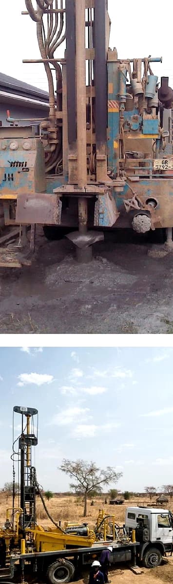 Deep exploration diamond drill rig investigating orebody continuity and grade.
